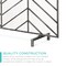 Best Choice Products 38x31in Single Panel Handcrafted Iron Chevron Fireplace Screen w/ Distressed Finish